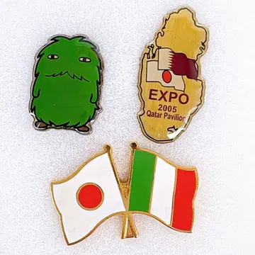 EXPO 2005 핀즈 세트 일본 이탈리아 국기