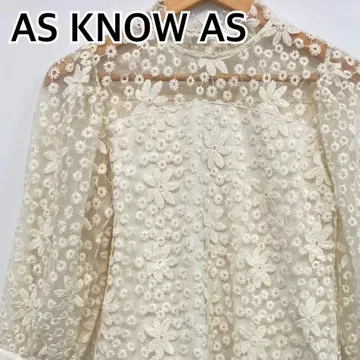 AS KNOW AS 상의 긴팔 블라우스 꽃무늬 [ CT1748 ]