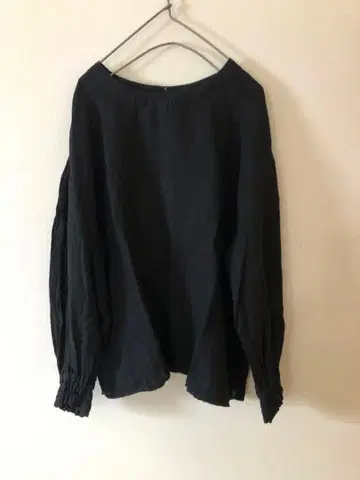 네스트로브 nest robe 블랙 린넨 긴팔 셔츠 백 버튼