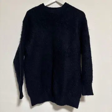 UNFILO [ 세탁 가능 ] 알파카 샤기 롱 니트