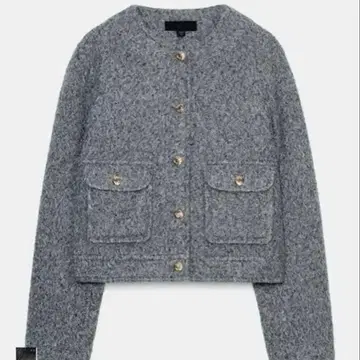 [ ZARA ] 골드 버튼 부클레 자켓