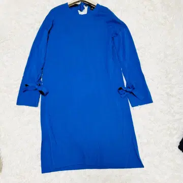 새상품급 현행 택 최근 모델 폴스미스 니트 원피스 리본 바이컬러