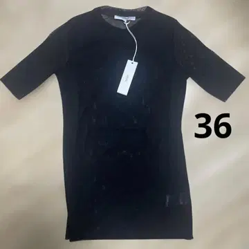 UN3D. 아스리드 시스루 반팔 블랙 새상품 36