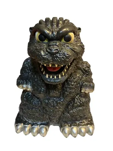 고질라 저금통 피규어 약 33cm 블랙 유타카 1994