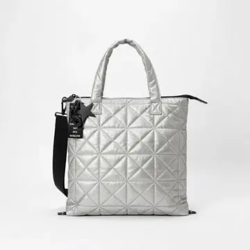 [ 새상품급 ] BAYFLOW 3WAY 실버 퀼팅 토트백