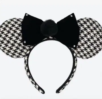 하운드투스 체크 패턴 디즈니 머리띠