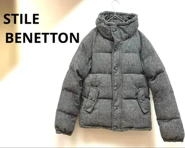 STILE BENETTON. 그레이 다운 자켓 OS 사이즈