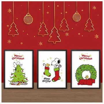스누피 크리스마스 패턴 3종 세트 A4 사이즈 포스터 가격 인하 가능