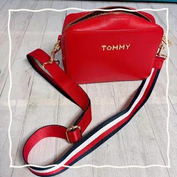[ 새상품급 ] TOMMY HILFIGER 타미힐피거 레드 숄더백
