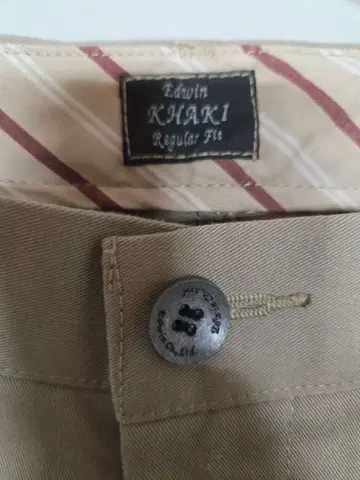 EDWIN 카키 베이지 치노 팬츠