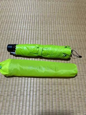 mont-bell 형광 그린 접이식 우산 수납 케이스 포함