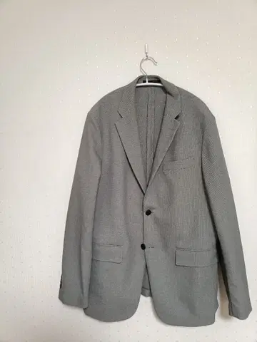 UNIQLO 감동 자켓 (울 라이크) 체크 05 그레이 L