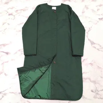 Bliss bunch 그린 롱 코트 충전솜