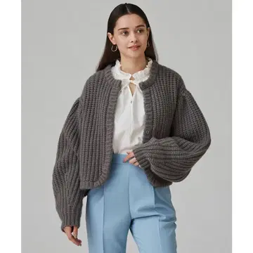 새상품급 럭셔리 캐시미어 벌룬 슬리브 가디건 ballsey