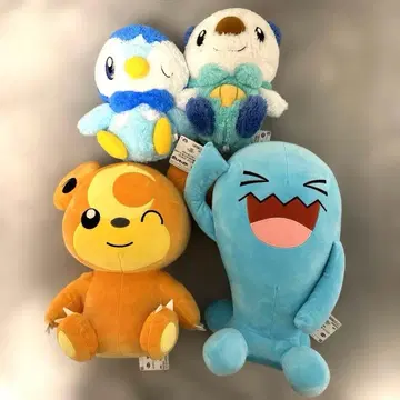 포켓몬 봉제 인형 4체 세트 팽도리/물오리/해오라기/곰