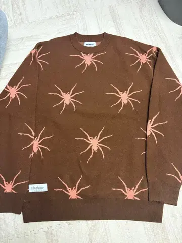 Butter X-LARGE 거미 패턴 니트 스웨터 L