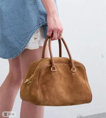 AULENTTI / 오우렌티 스웨이드 보스턴 백