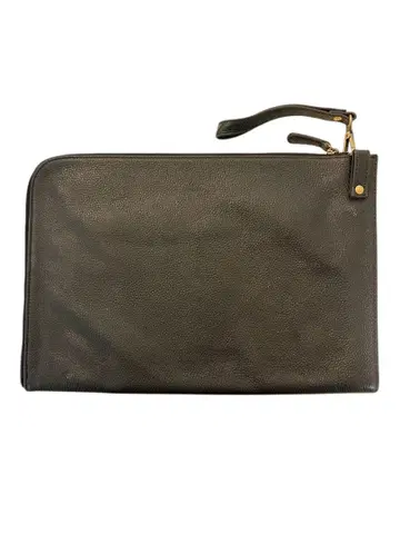 [새상품급] GOLD MEN 가죽 클러치백 블랙