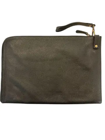 [새상품급] GOLD MEN 가죽 클러치백 블랙