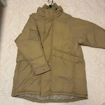 니코앤드 카키 후드 부착 다운 자켓