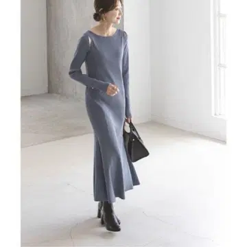 Noble 암슬릿 머메이드 니트 원피스