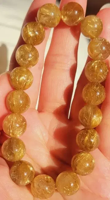 고품질 반짝이는 타이틴 루틸 팔찌 11mm