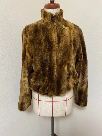 브라운 퍼 자켓 집업