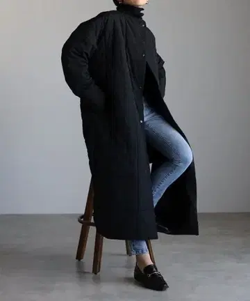 ap retro 노카라 퀼팅 코트