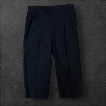 초와이드 와이드 슬랙스 스트라이프 블랙