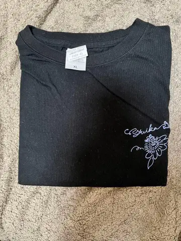 [유이카] [시계초#1] 빅 실루엣 T셔츠 블랙 XL