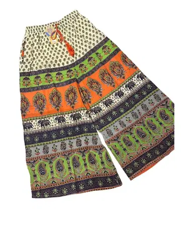 Anina 에스닉 스타일 와이드 팬츠