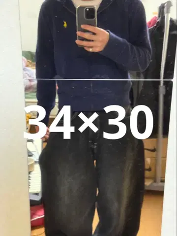 H&M SUPER BAGGY 데님 34/30 착용 사진 있음