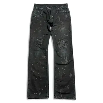 00s archive 페인트 디자인 코팅 데님 팬츠 swag