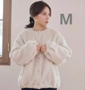 시마무라 tal by yumi 퍼 블루종 화이트 M