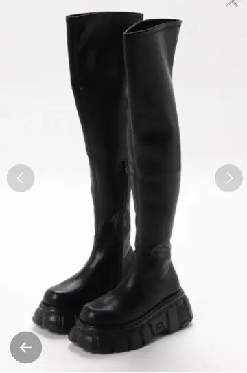 제프리 캠벨 블랙 통굽 니하이 부츠