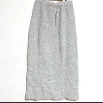 FREAK'S STORE 롱 스커트 라메 실버 그레이