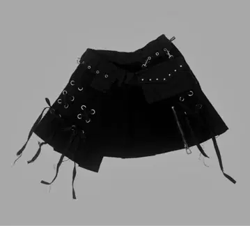 DimMoire 데님 랩 미니 스커트 Black M 사이즈