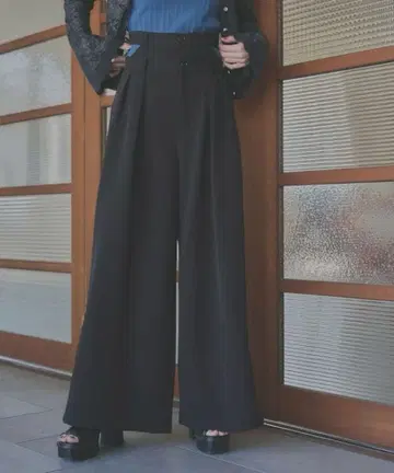 HARE/W 허리 턱 와이드 팬츠