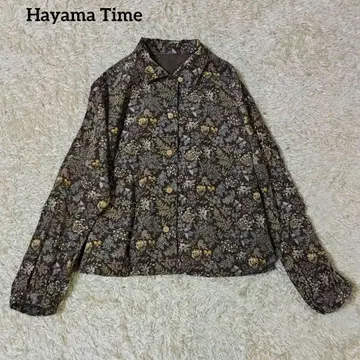 새상품급 Hayama Time 하야마타임 꽃무늬 긴팔 셔츠 코듀로이