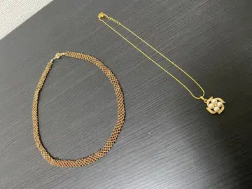 골드 펄 스톤 목걸이