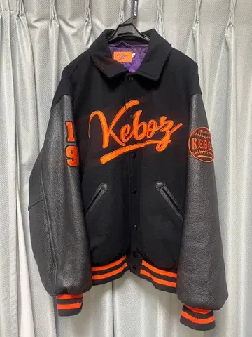 Keboz 바시티 자켓 블랙/오렌지 1992