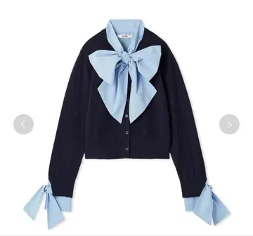 보타이 도킹 니트 풀오버