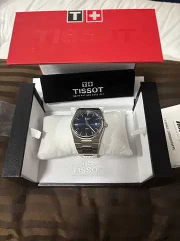 TISSOT PRX 손목시계(파랑) 배터리 교체 완료 새상품급