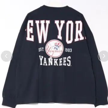 MLB 백 로고 롱 슬리브 T셔츠