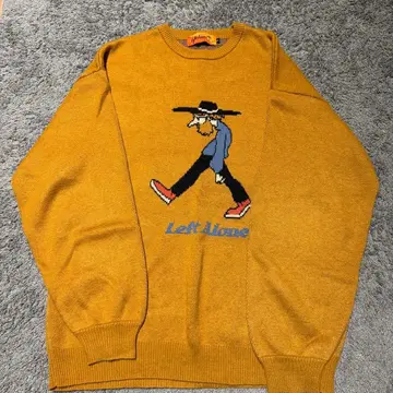 Left Alone 머스타드 니트 스웨터