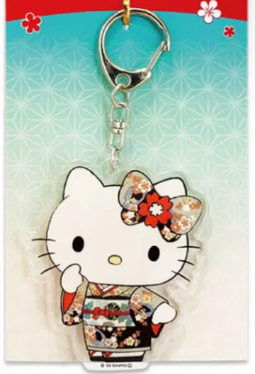 [에도 대오쿠전 한정품] 헬로키티 아크릴 키링