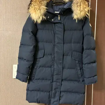 PYRENEX 후드 부착 다운 자켓 네이비