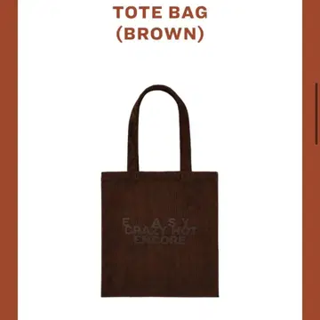 Lesserafim 토트백 브라운 코듀로이 popup