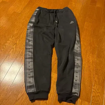 adidas 여성용 L 블랙 조거 팬츠 쓰리 스트라이프