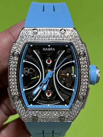 HAOFA 자동 와인딩 시계 다이아몬드 장식